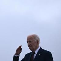 US President Joe Biden salutes as he boards Air Force One at Joint Base Andrews in Maryland