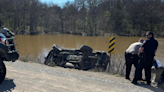 Garvin Co. deputy saves driver after car rolls into lake