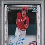 2020 Bowman Chrome Draft Picks Auto Evan Carter PSA9