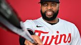 Carlos Santana of the Minnesota Twins poses during the team's photo day on Feb. 22, 2024, at the Lee County Sports Complex in Fort Myers, Florida.