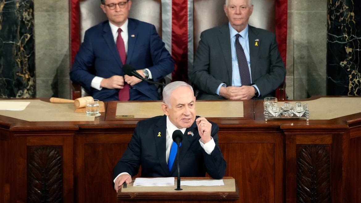 Bibi Calls Protesters Iran’s ‘Useful Idiots’ in Fiery Speech