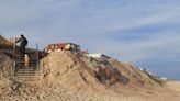 Winter storms leave Germany's North Sea island beaches without sand