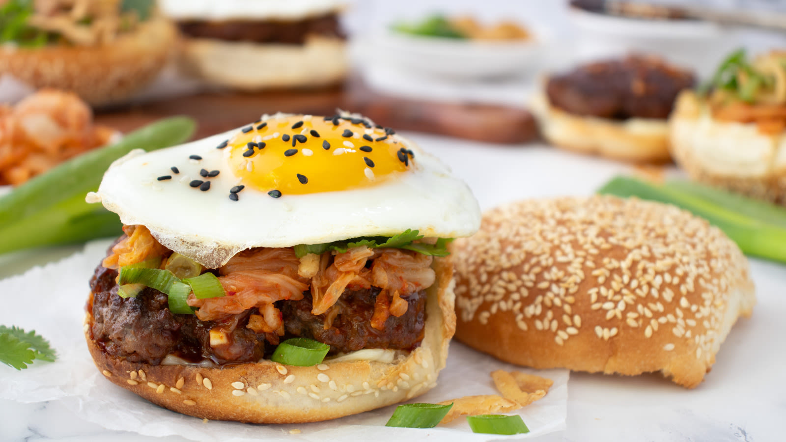 Sweet And Spicy Glazed Korean BBQ Burger Recipe