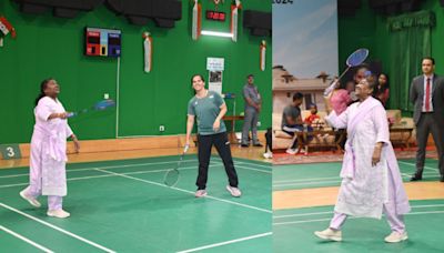 President Droupadi Murmu plays badminton with Saina Nehwal at Rashtrapati Bhavan, video goes viral