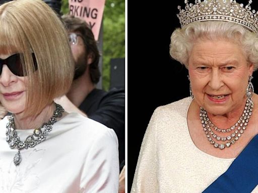 Anna Wintour channels Queen Elizabeth II for glamorous Met Gala entrance