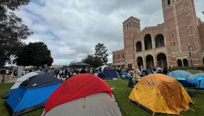 Pro-Palestine protesters set up encampment at UCLA