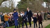 Christmas in Norfolk: the Waleses Wrap Up in Navy, Green for the Walk to Church