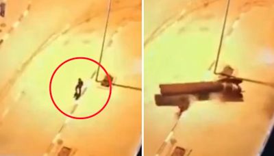 Video: Iran Missile Shrapnel Fatally Falls On Palestinian Labourer Walking On Street In Israel’s West Bank