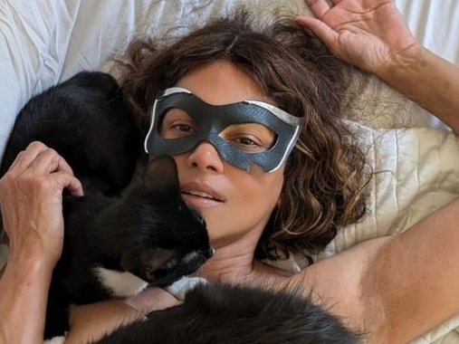 Halle Berry Poses Topless With Cats to Celebrate the 20th Anniversary of Catwoman