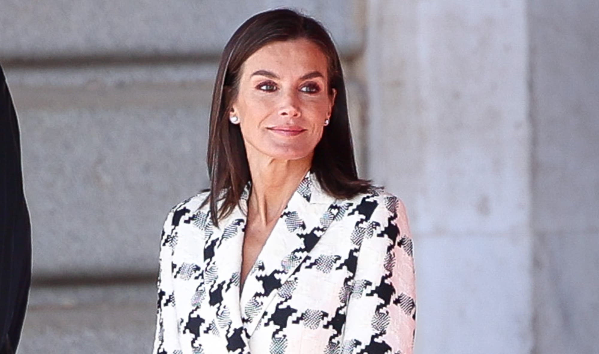 Queen Letizia of Spain Updates Power Dressing With Houndstooth Blazer for Royal Palace Event