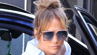 JLo stylish in ripped jeans as she preps to star with Brett Goldstein