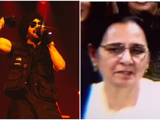 Diljit Dosanjh’s mom breaks down as he introduces her and his sister to the world for the first time at UK concert. Watch