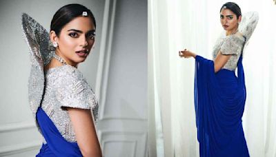 Isha Ambani looks like work of art in Schiaparelli saree gown at Anand-Radhika’s sangeet