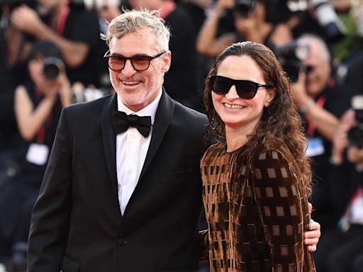 Joaquin Phoenix and Sister Rain Phoenix Smile Together in Rare Appearance at Venice Film Festival