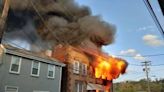 Flames tear through building in Sharpsburg