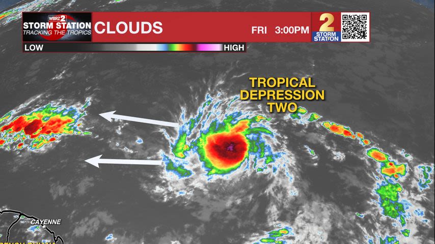 Tropical Depression Two forms in the Tropical Atlantic