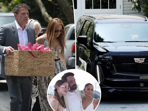 Jennifer Lopez exits Ben Affleck’s home just one hour after putting on united front at his daughter Violet’s graduation party