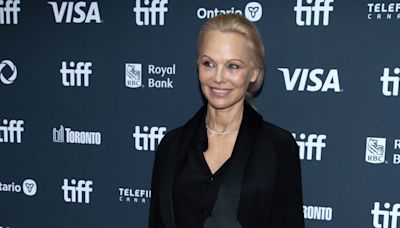 Pamela Anderson is all about relaxed tailoring in Toronto