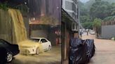 尼莎颱風暴雨內湖出現「泥沙瀑布」 汽車遭猛沖一整晚…網替車主哀號