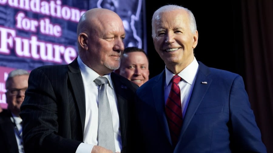 Biden leans into courting union workers by bashing Trump: ‘He looks down on us’