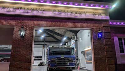 Newington Volunteer Fire Department lights up pink for beloved middle schooler