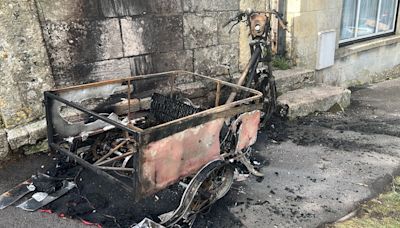 Suspected arson attack destroys bike and puts business at risk