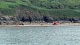 Two lifeboats and air ambulance launched after person falls on rocks