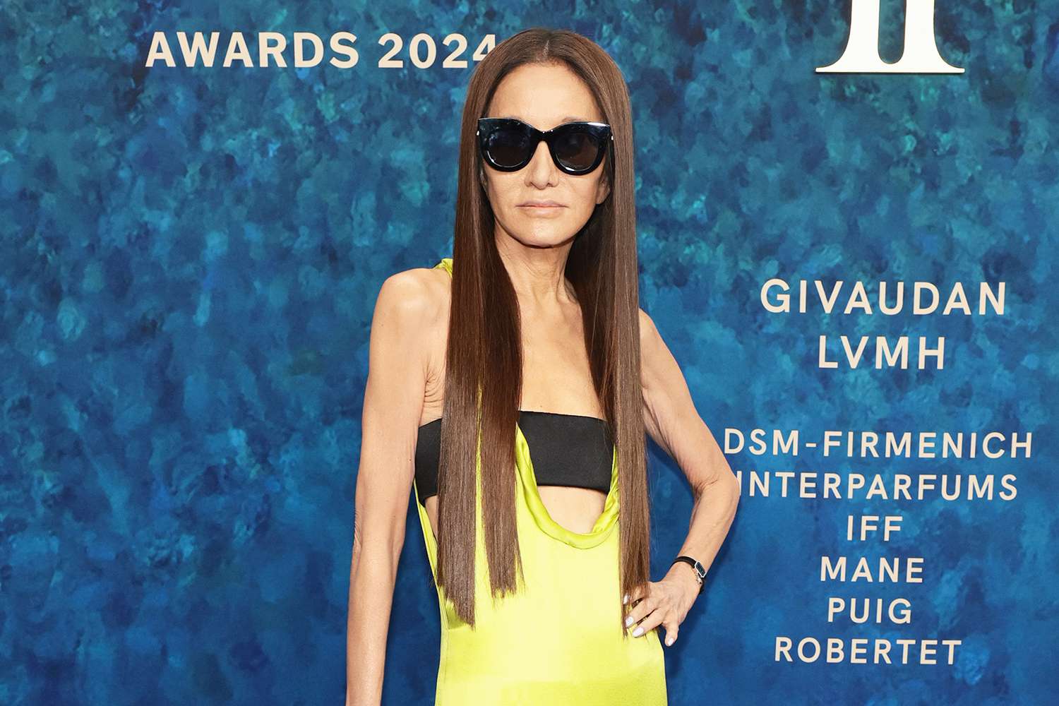 Vera Wang, 74, Wears Plunging Neon Gown to 2024 Fragrance Foundation Awards: See the Glam Look