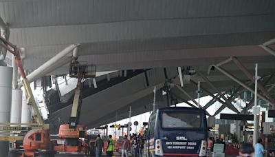 Days after heatwave, intense rain causes roof collapse at New Delhi airport, killing 1 person