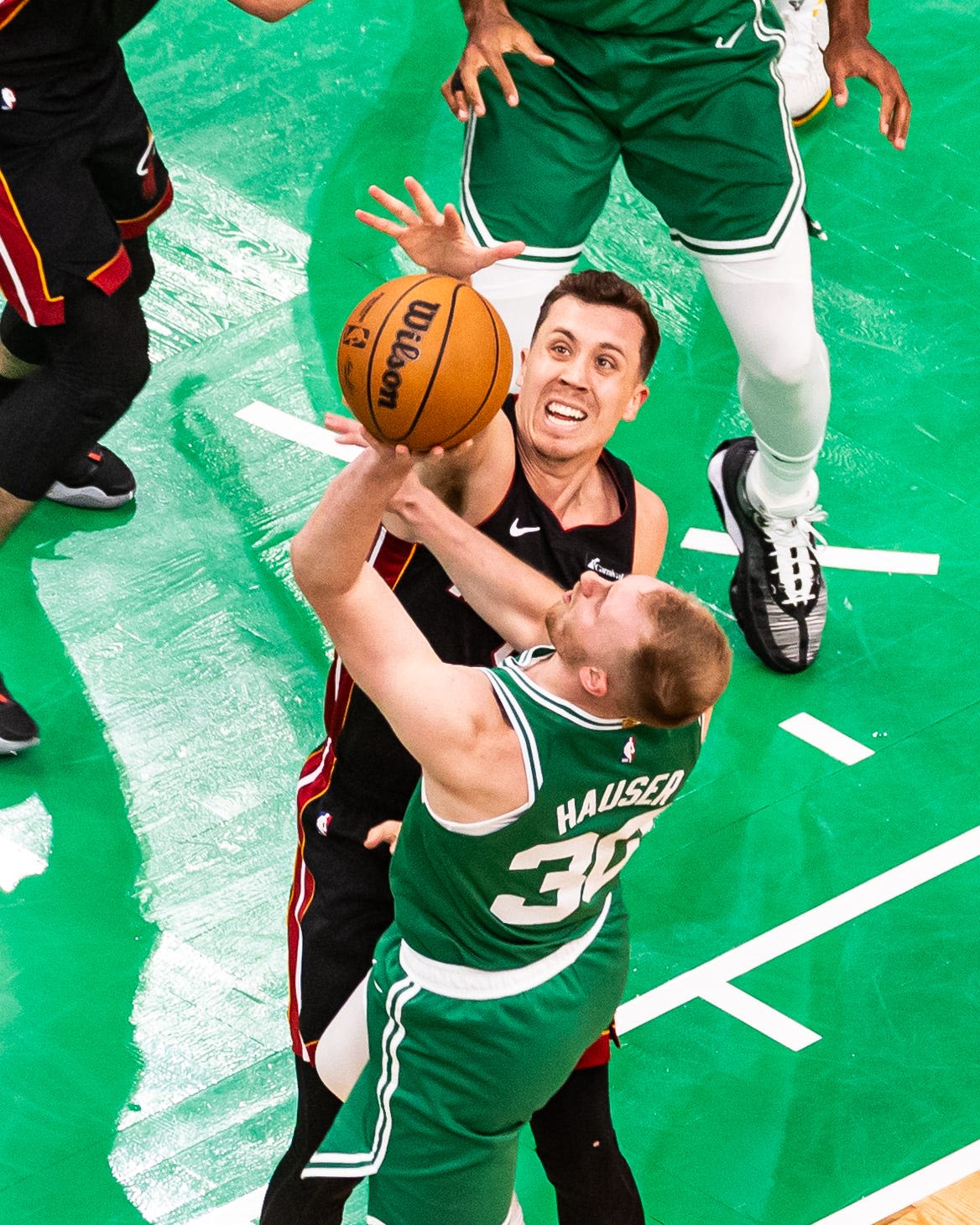 Duncan Robinson scores six points, helps Miami Heat to 111-101 win over Boston Celtics