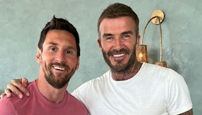 La gigantesca botella de vino mendocino que David Beckham le regaló a Lionel Messi por su cumpleaños