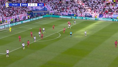 Gol de Saka (1-1) en el Inglaterra 1-1 Suiza - MarcaTV