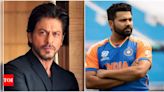 Rohit Sharma wins the internet as he strikes Shah Rukh Khan's signature pose at the World Cup win parade in Mumbai | Hindi Movie News - Times of India