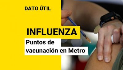 Vacunación contra la influenza en Metro de Santiago: Estas son las estaciones donde te puedes inocular gratis