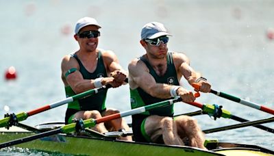 Olympic champions Paul O’Donovan and Fintan McCarthy ease into men’s lightweight double sculls semi-final