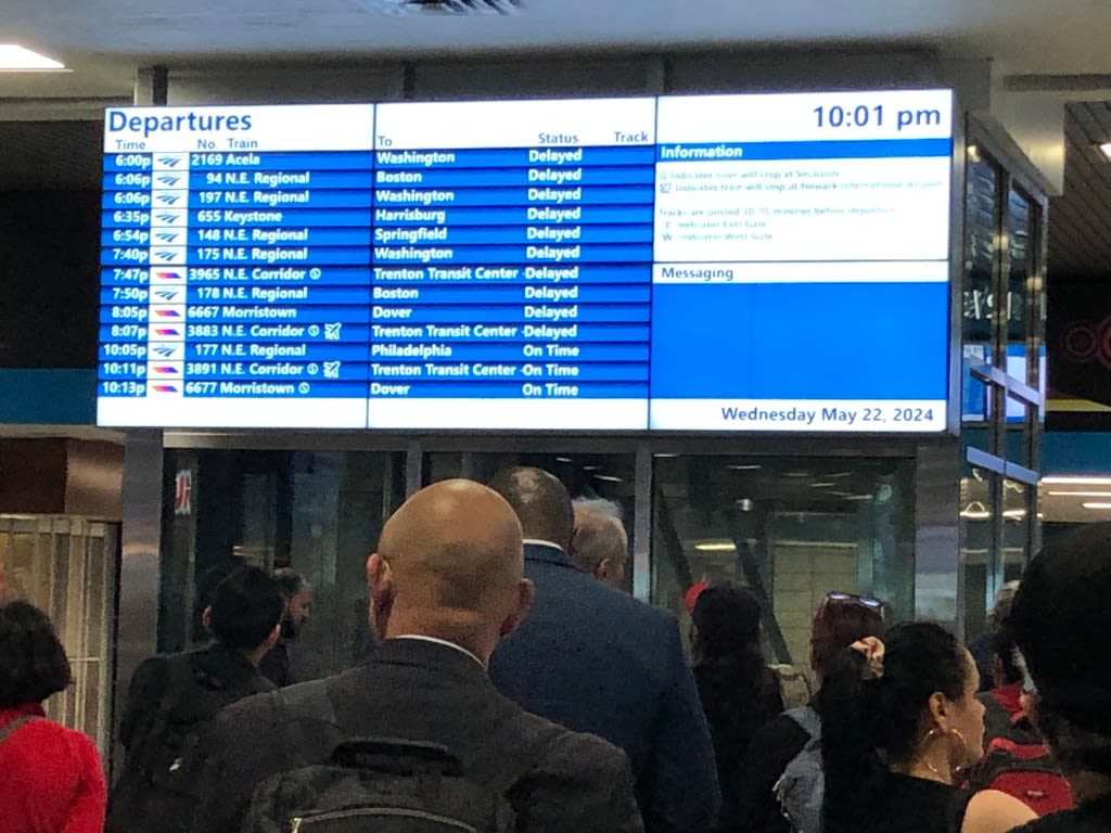 NYC-Philadelphia Amtrak service halted due to downed overhead wires