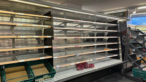 Jersey shop shelves empty after boat cancellations