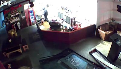 WATCH: Burglars drive car into Nashville coffee shop