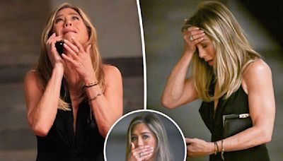 Jennifer Aniston bursts into tears while making frantic phone call on ‘The Morning Show’: photos