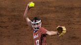 Pitcher Teagan Kavan dominates Stanford as Texas softball rolls to win in WCWS opener.