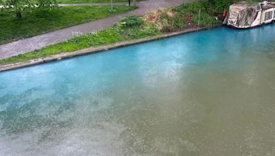 River Cam turned blue after being 'contaminated'