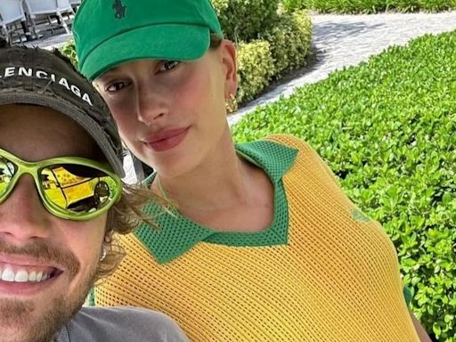 Com as cores do Brasil, Hailey Bieber exibe a barriga de grávida | Donna