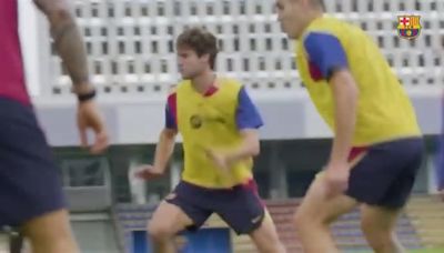 Entrenamiento de recuperación del primer equipo del FC Barcelona