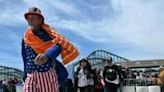 Diehard fans of former president Donald Trump had traveled from as far afield as Hawaii to attend his rally in Wildwood, New Jersey, with some camping out on a beach