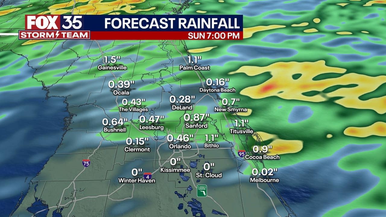 TIMELINE: Scattered showers, potential for severe weather on Sunday afternoon