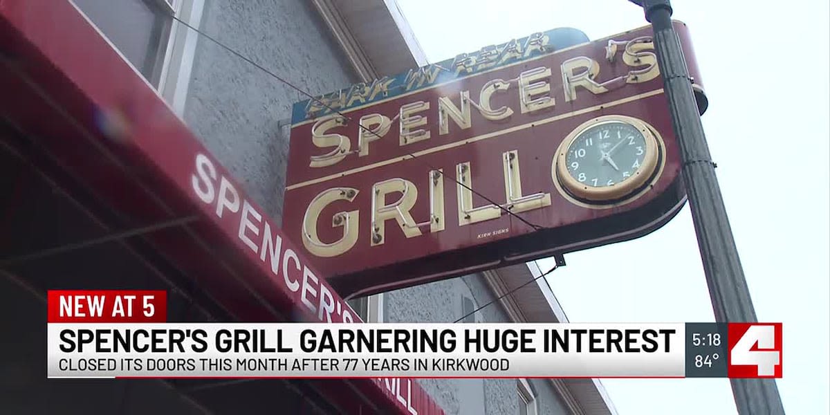 Spencer’s Grill in Kirkwood closes, up for sale