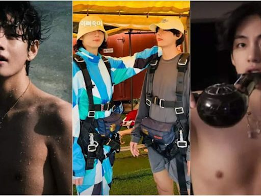 BTS' V shares shirtless vacation photos and playful update with Jungkook on Instagram; Fans go wild | K-pop Movie News - Times of India