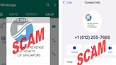 Singapore's IRAS warns of WhatsApp calls from scammers requesting personal details