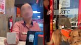 En KFC niegan entrada a invidente con su perro de asistencia y lo peor fue cómo lo ignoraron