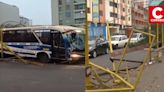 Breña: bus de transporte público impacta contra paradero en la avenida Brasil (VIDEO)